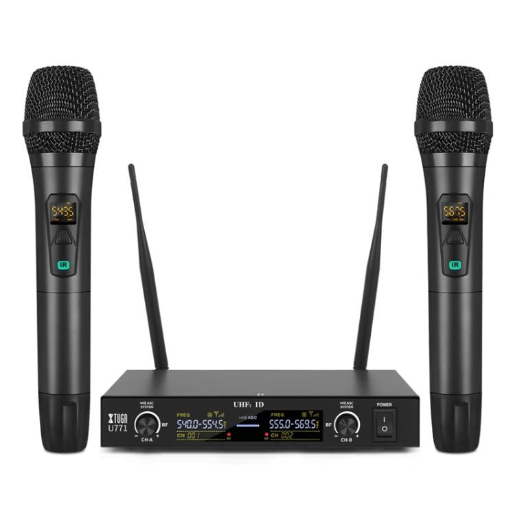XTUGA U-771 UHF Lapel Two Way Radio Wireless Microphone, 2 Microphone + Host, 2 BodyPacks + Host, 1 Mic + 1 BodyPacks + Host XTUGA U-771 UHF Lapel Two Way Radio Wireless Microphone, 2 Microphone + Host, 2 BodyPacks + Host, 1 Mic + 1 BodyPacks + Host